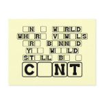 Subtle and offensive slogan postcards
