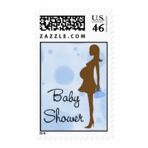 Subtle Blues Baby Shower Postage