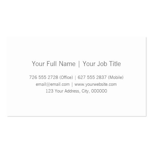 Subtle Bokeh Business Card Design (back side)