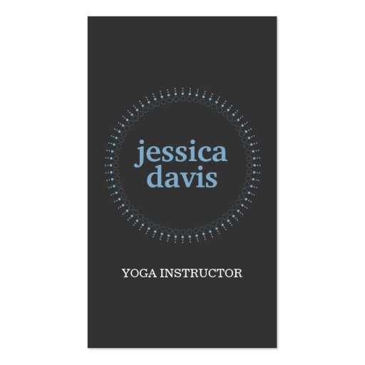 SUBTLE CIRCLE in BLUE/DK GRAY  Business Card (front side)