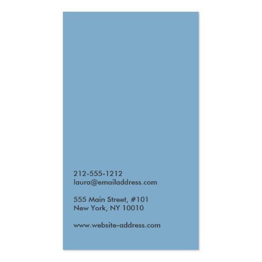 SUBTLE CIRCLE in BLUE/DK GRAY II Business Card (back side)