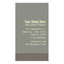 dots, modern, classic, desaturated, organic, business, circles, subtle, elegant, Business Card with custom graphic design