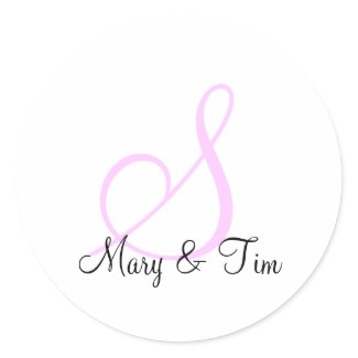 Subtle Elegance Monogrammed Envelope Seals sticker