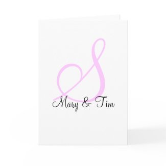 Subtle Elegance Monogrammed Greeting Cards card