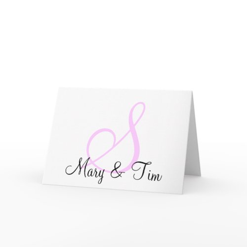 Subtle Elegance Monogrammed Greeting Cards card