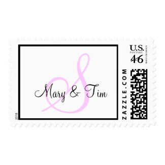 Subtle Elegance Monogrammed Postage Stamps stamp