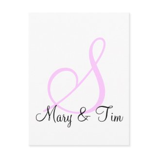 Subtle Elegance Monogrammed Postcards postcard