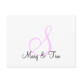 Subtle Elegance Monogrammed Postcards postcard