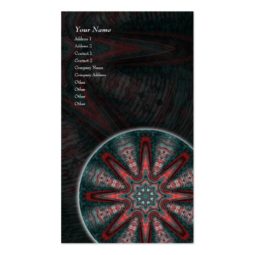 Subtle Passion Mandala â€¢ Vertical Business Card (front side)