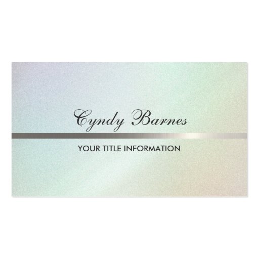 Subtle Pearl Business Card (front side)
