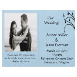 Subtle Stems Blue Wedding Programs flyers