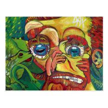Subtle Vincent Van Gogh optical illusion Postcard