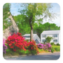 Suburban Azalea Garden Square Sticker