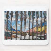 Suburban Road Junction on a sunny winter day Mouse Pads