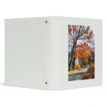 Suburban Street in Autumn Vinyl Binders