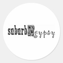 suburbngypsy round stickers