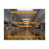 Subway Platform postcard by provocative Subway Platform postcard