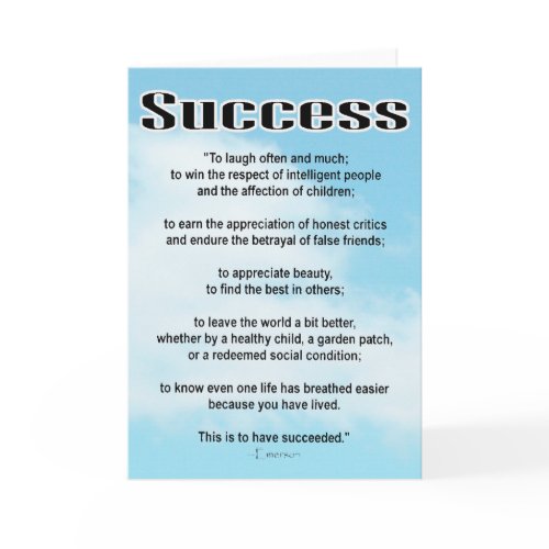 Success card