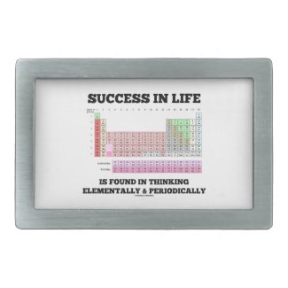 Success In Life Is Found In Thinking Elementally Rectangular Belt Buckles