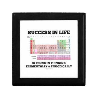 Success In Life Is Found In Thinking Elementally Keepsake Boxes