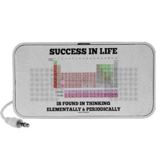 Success In Life Is Found In Thinking Elementally iPhone Speakers