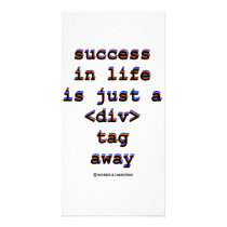 Success In Life Is Just A <Div> Tag Away (Humor) photo cards by wordsunwords Success In Life Is Just A <Div> Tag Away (Humor) photo cards