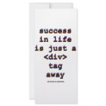 Success In Life Is Just A <Div> Tag Away (Humor) rack cards