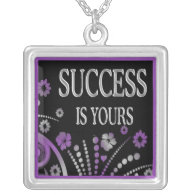 Success IS Yours - 3 Word Quote Necklace