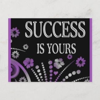 SUCCESS IS YOURS postcard