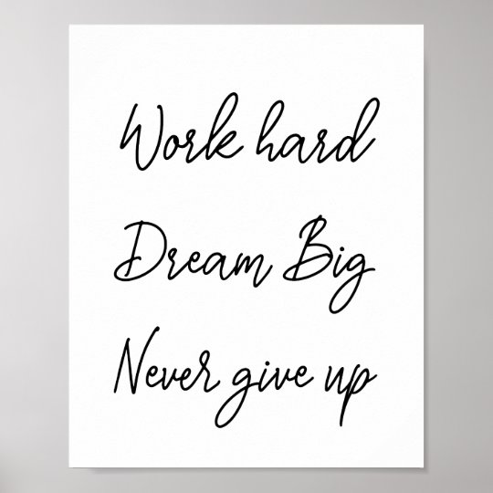 Success Motivational Determination Quotes Poster Zazzle