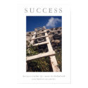 SUCCESS motivational LADDER poster print