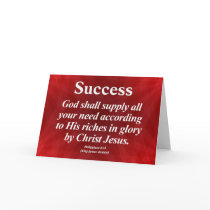 Success Philippians 4:19 Greeting Cards