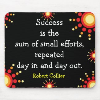 Success Quotation Black Mousepad mousepad