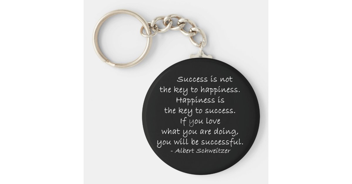 Success Quote Key Chain Zazzle