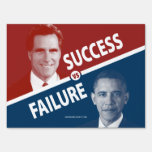 Success vs Failure - Romney vs Obama Yard Sign