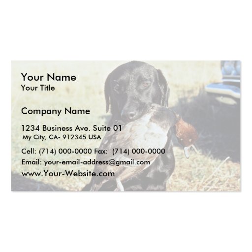 Successful Hunt Business Card Templates (front side)