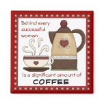 Successful woman coffee kitchen magnet