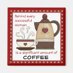 Successful woman coffee kitchen magnet