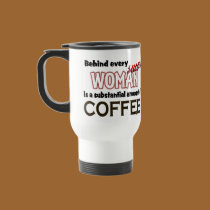 Successful woman coffee travel mug
