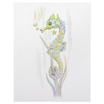 Succulent Seahorse Personalized Letterhead