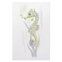 Succulent Seahorse Stationery Paper