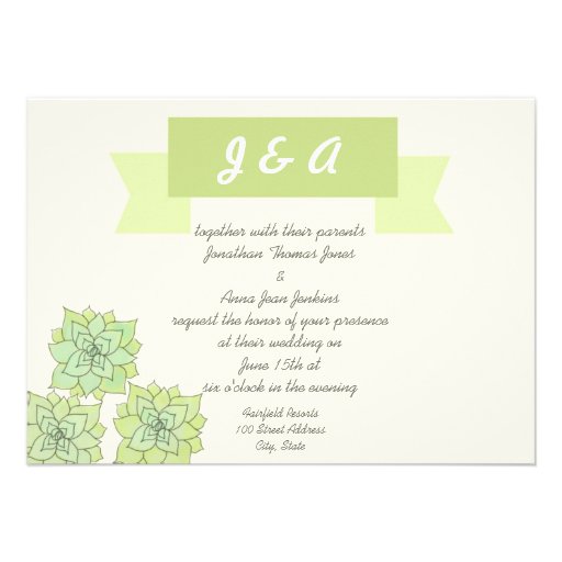 Succulent Wedding Invitation