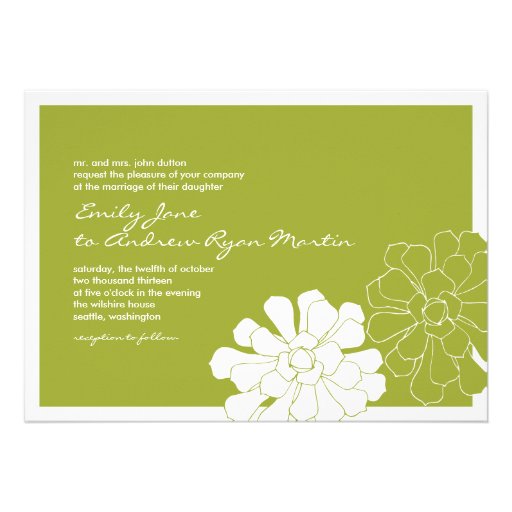 Succulent Wedding Invitation