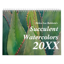 Succulents 2012 Watercolor Calendar