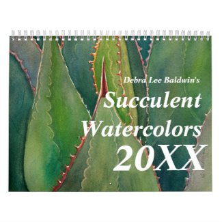 Succulents 2012 Watercolor Calendar calendar