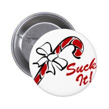 Suck It Candy Cane Button