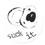 Suck It Round Sticker