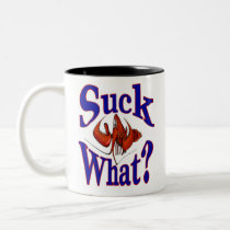 Suck What? Logo mugs