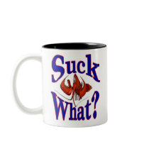 Suck What? Logo mugs