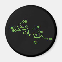 Sucrose Sugar Molecule Fridge Magnet